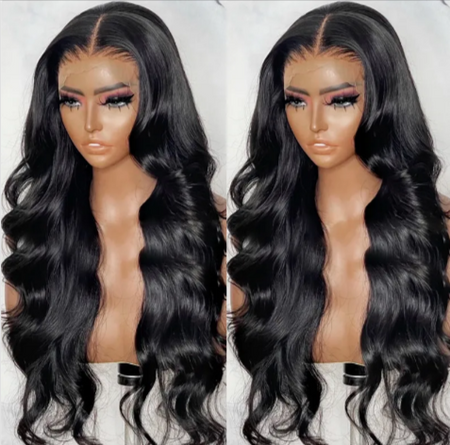 (Black Owned) Long Black Curly Lace Front Wig