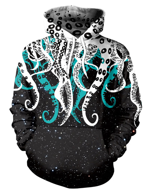 Load image into Gallery viewer, Men's Loose-Fit Hoodie with Octopus Digital Print
