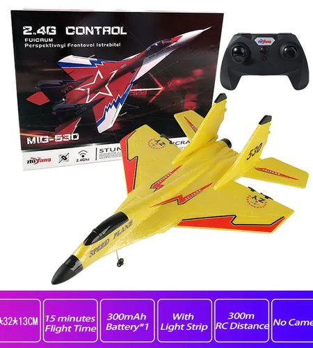 SU-35 RC Foam Fighter Plane: 2.4G Remote-Controlled Glider for Kids