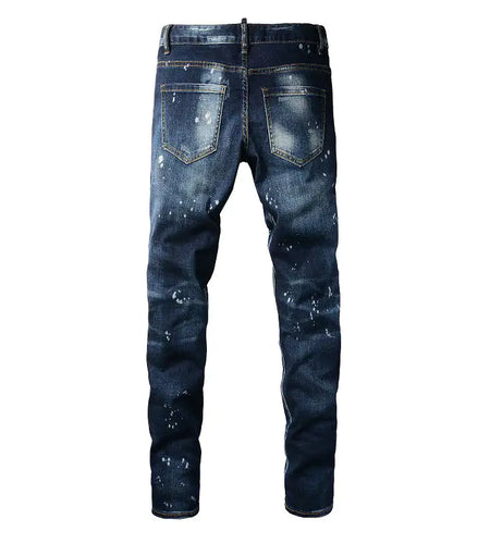 Men's Slim Hole Denim Jeans