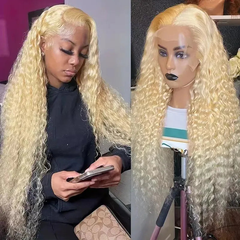 Long Curly Hair Front Lace Wig