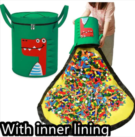 Load image into Gallery viewer, 2-in-1 Felt Toy Storage Bag &amp; Play Mat
