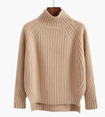 Turtleneck Pullover Long-Sleeved Sweater