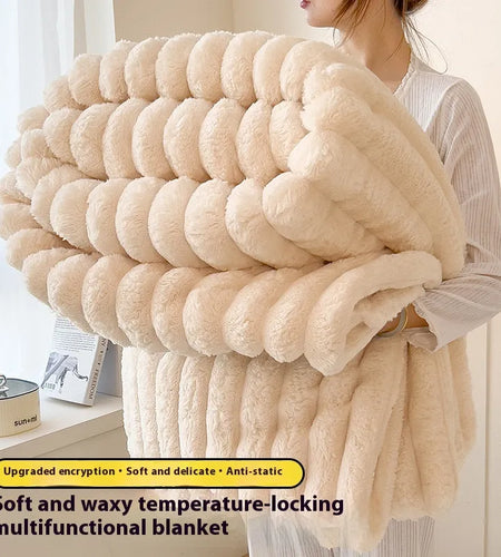 Solid Color Velvet Blanket Thickened Nap