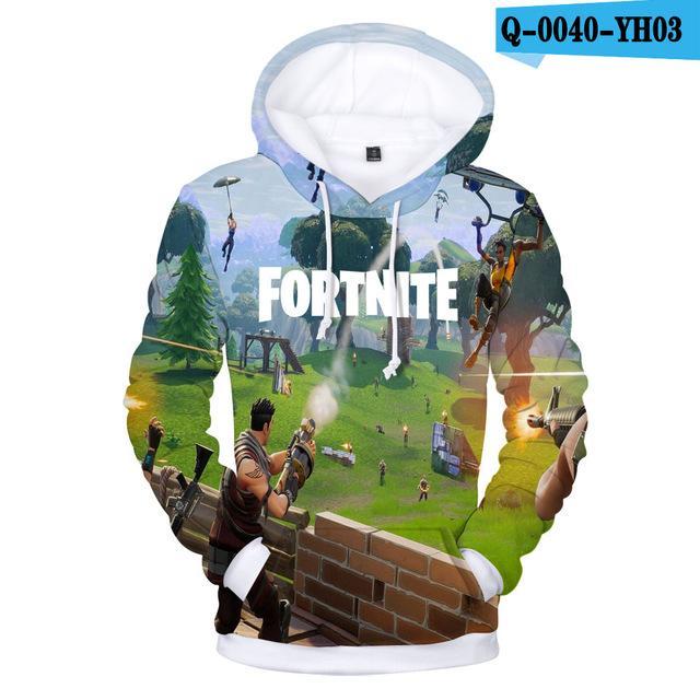 3D Printed Hooded Sweatshirt - Fortnite Design