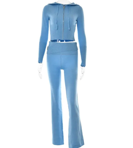 Fashion High Waist Two-piece Suit