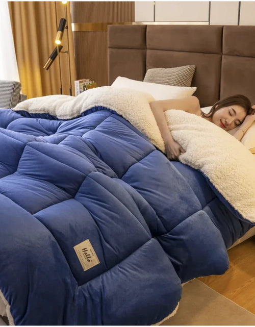 Load image into Gallery viewer, Thickened Milk Fiber Velvet Duvet Insert – Double-Sided Warm Quilt
