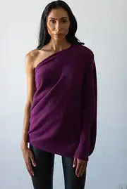 Load image into Gallery viewer, Off Shoulder Draped Jumper
