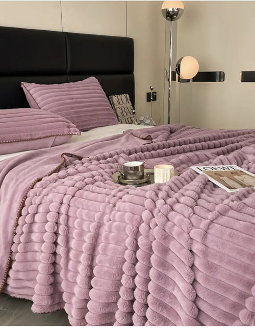 Load image into Gallery viewer, Nordic Luxe Plush Rabbit Fur Blanket
