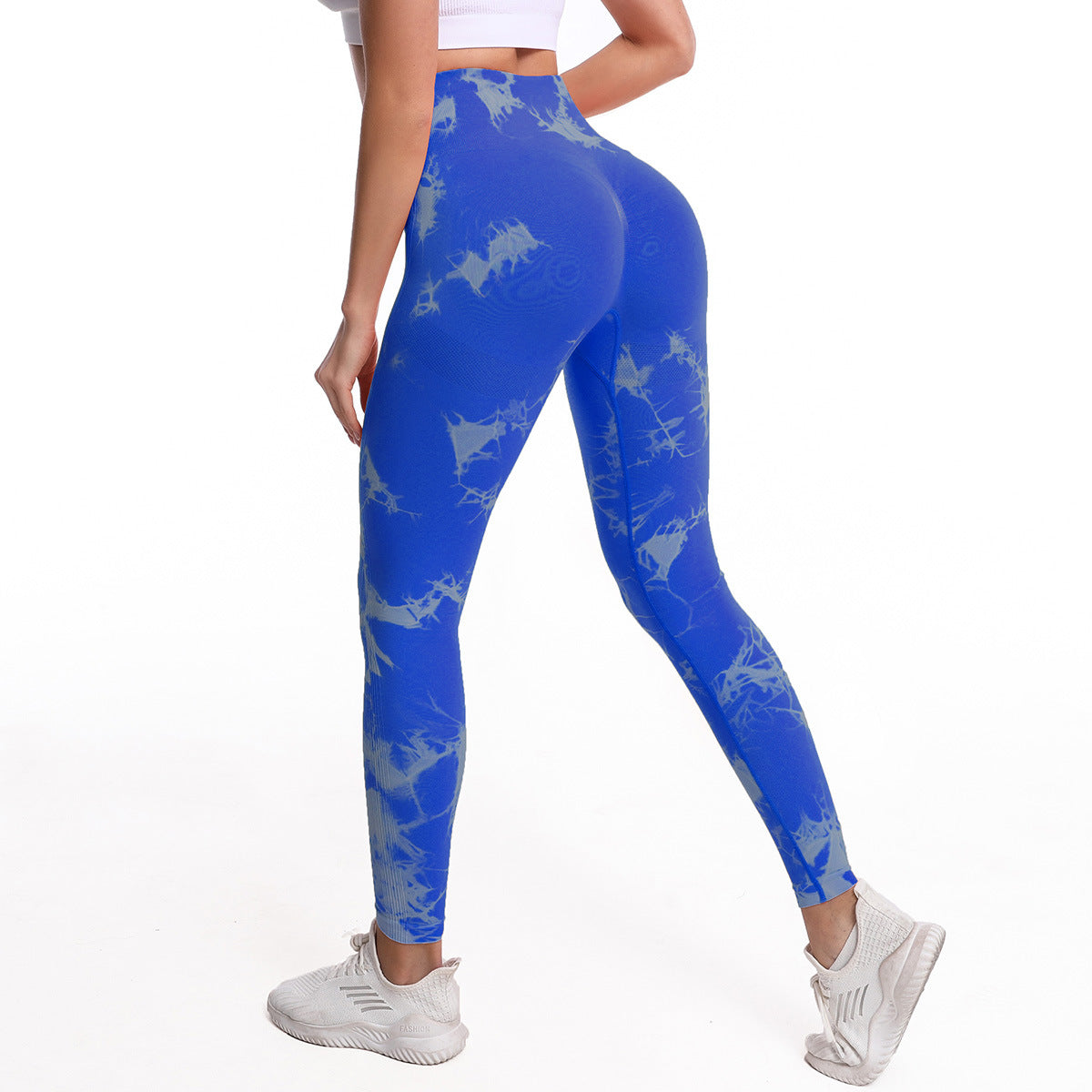 Women's High Waist Tie-dye Fitness Running Pants