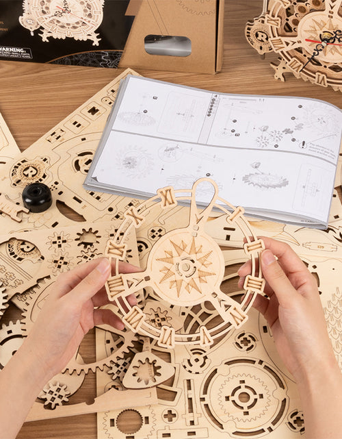 Load image into Gallery viewer, DIY Wooden Mechanical Owl Clock Model for Home Decor
