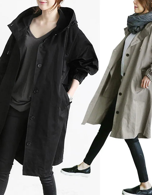 Load image into Gallery viewer, Oversized Women's Korean Style Slim Windbreaker
