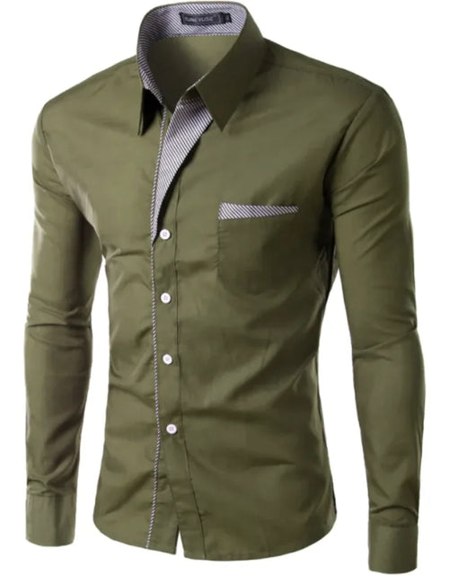 Load image into Gallery viewer, European And American Simple Men's Long Sleeve Shirt
