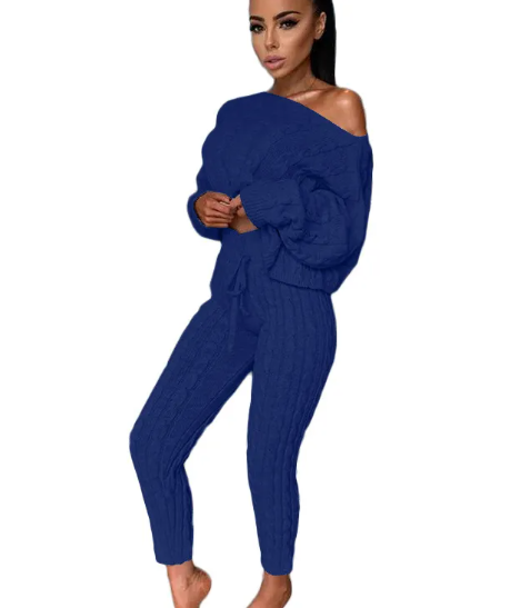 Load image into Gallery viewer, Autumn-Winter Knitted Two-Piece Tracksuit for Women
