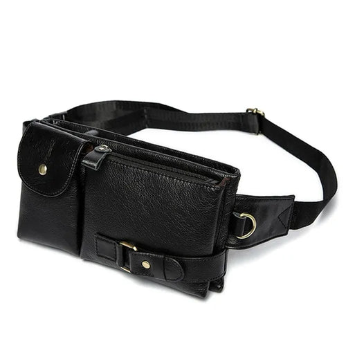 Load image into Gallery viewer, Men&#39;s Waist Genuine Leather Bag
