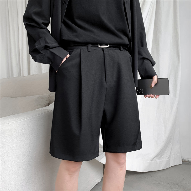 Men's Casual Fashion Thin Straight Five-Point Pants