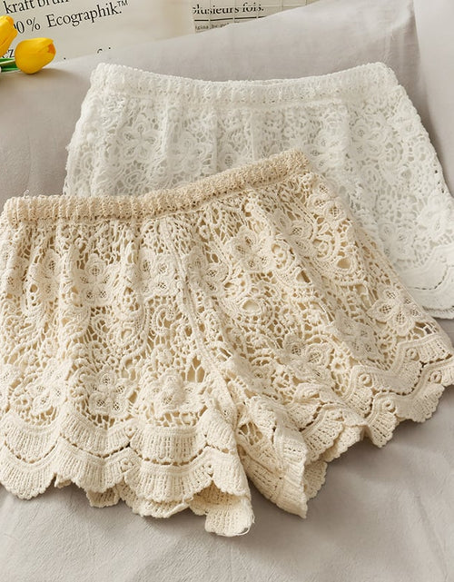 Load image into Gallery viewer, High Waist Hollow Lace Shorts for Women
