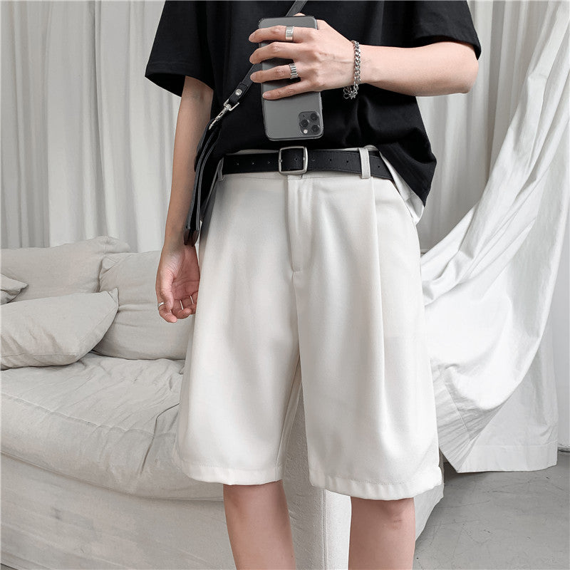 Men's Casual Fashion Thin Straight Five-Point Pants