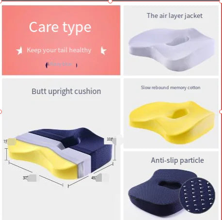 Memory Foam Seat Cushion and Orthopedic Pillow