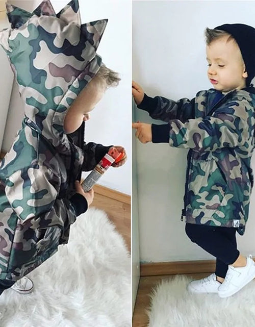 Load image into Gallery viewer, Camouflage Dinosaur Hooded Jacket for Boys
