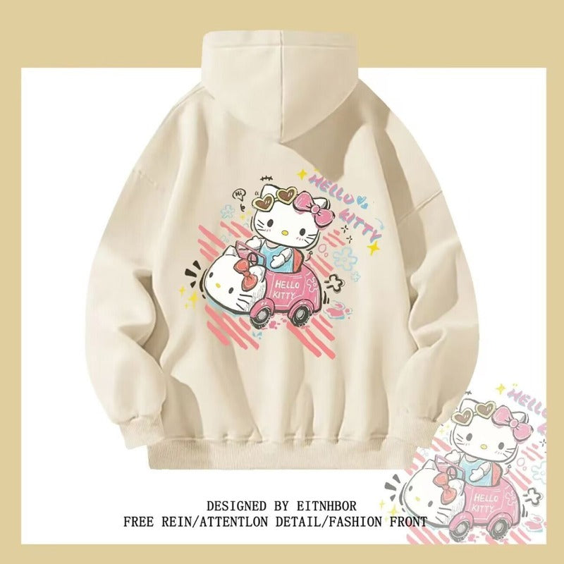 Hello Kitty Sanrio Hoodies for Boys and Girls, Y2K Style