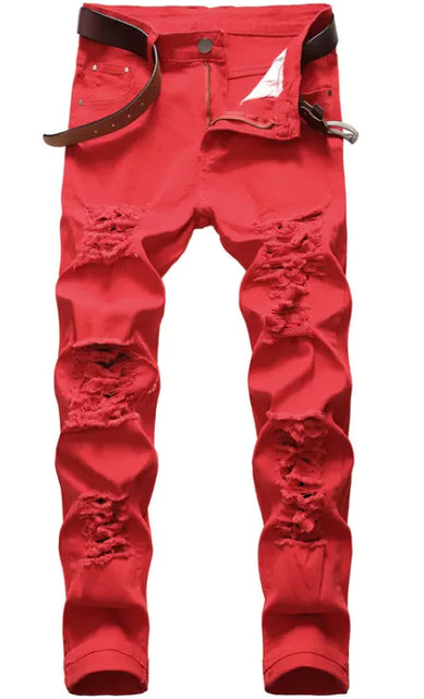 Load image into Gallery viewer, Trendy Ripped Stretch Denim Pants
