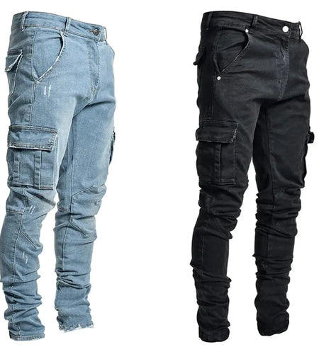 Men's Multi Pocket Cargo Jeans