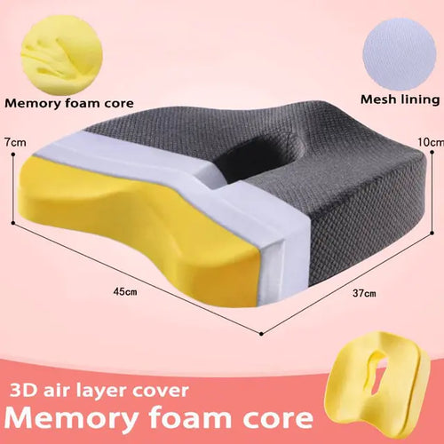 Load image into Gallery viewer, Memory Foam Seat Cushion and Orthopedic Pillow
