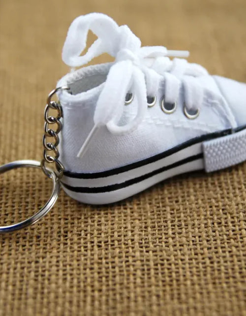 Load image into Gallery viewer, Mini Canvas Shoe Keychain
