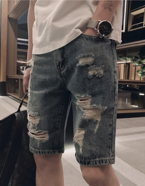 Load image into Gallery viewer, Tide Brand Trend Casual Straight Five-Point Pants
