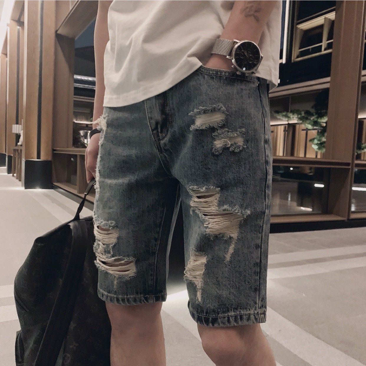 Tide Brand Trend Casual Straight Five-Point Pants