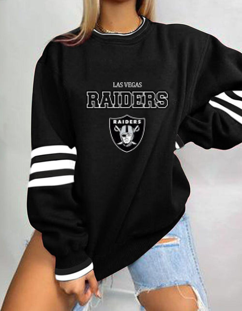 Load image into Gallery viewer, Loose-Fit NFL Graphic Long Sleeve Sweatshirt for Women
