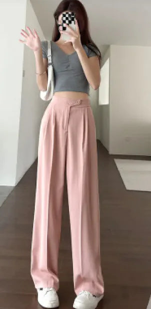 Load image into Gallery viewer, Women&#39;s Loose Casual High Waist Wide Leg Suit Pants
