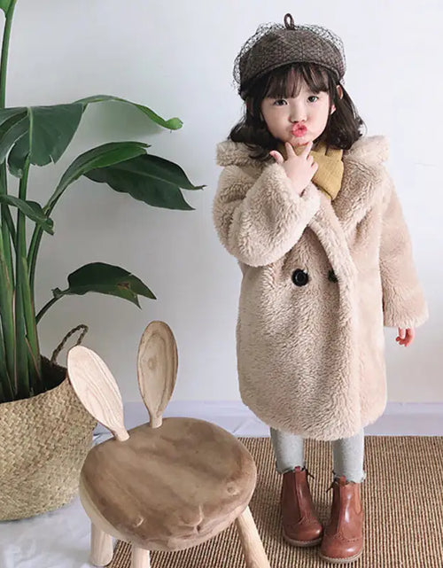 Load image into Gallery viewer, Big Kids Fur Coat In Autumn And Winter Coat
