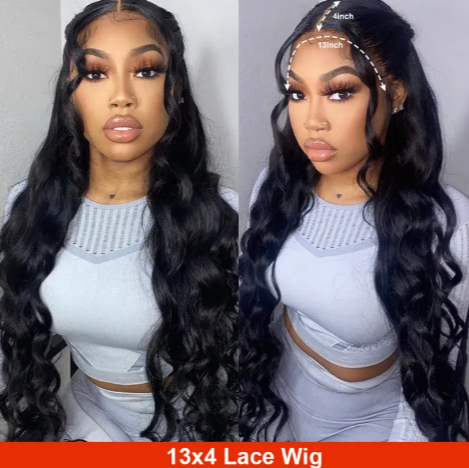 Long Black Curly Lace Front Wig