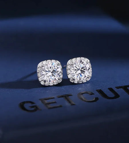 Zircon Crystal Earrings for Women – 925 Silver