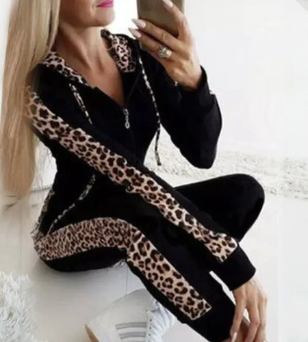 Wild Chic Leopard Tracksuit