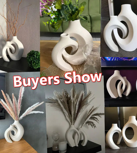 Nordic Ceramic Interlock Vase