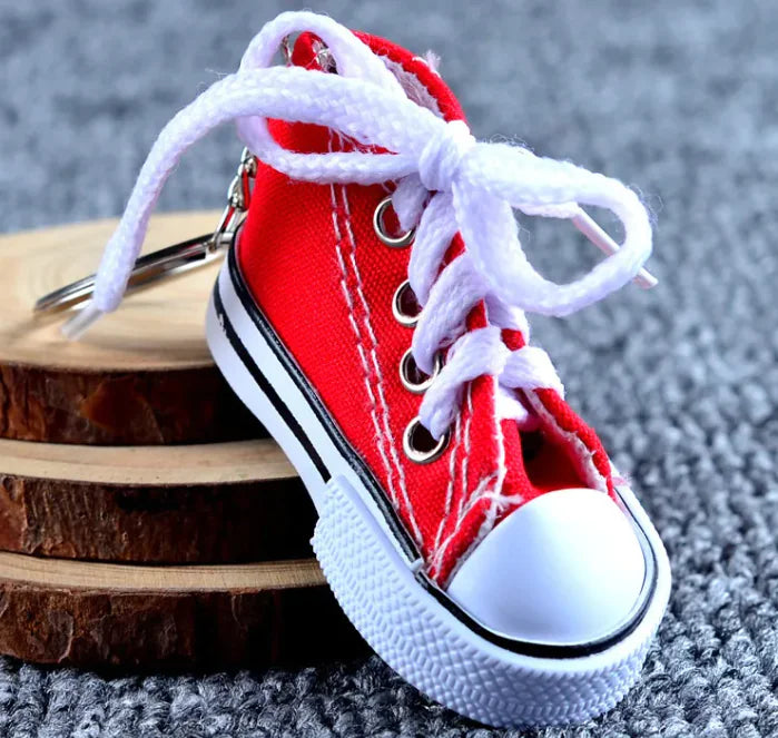 Mini Canvas Shoe Keychain