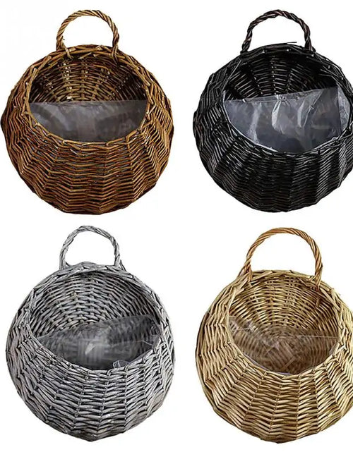 Load image into Gallery viewer, Handmade Wicker Rattan Flower Basket
