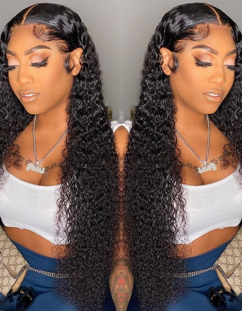 Load image into Gallery viewer, Black Lace Long Curly Wig – Heat-Resistant Synthetic
