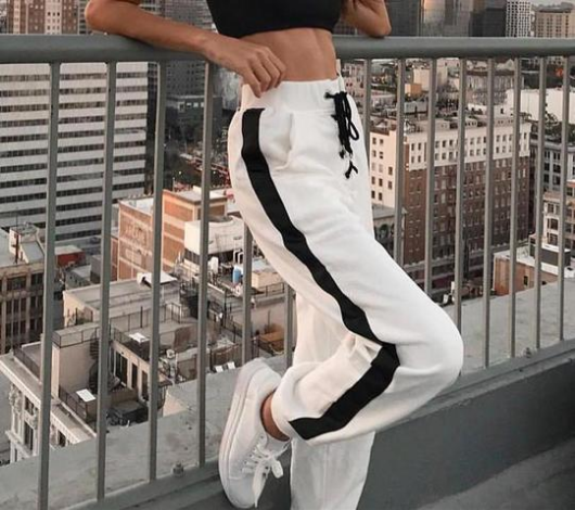 Women's Casual Harem Pants with Eyelet Detail (Two Colors)