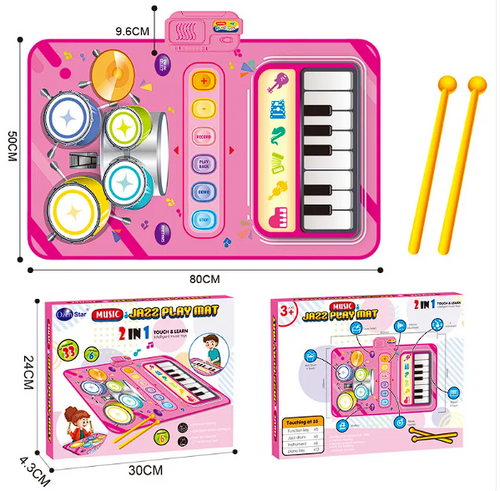 Load image into Gallery viewer, Children's Two-in-one Multifunctional Drum Kit Interactive Toy

