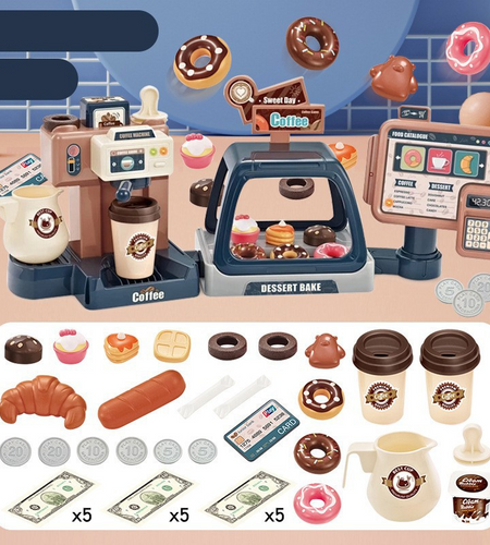 Kids Coffee & Candy Machine Toy with Lights & Sound