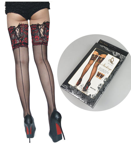 10CM Lace Side Mid Net High Stockings