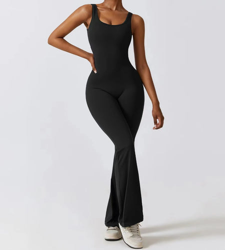 Women's Sports Style Hollow Back Bodysuit Yoga Jumpsuit