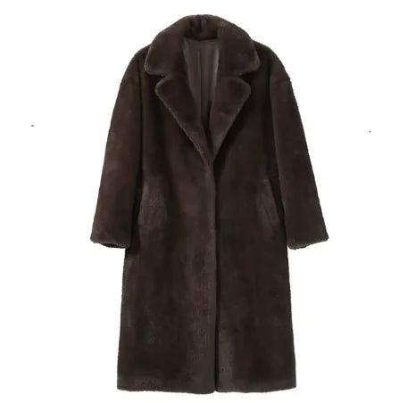 Load image into Gallery viewer, Women&#39;s Thickened Mink Velvet Coat – Autumn &amp; Winter Warmth
