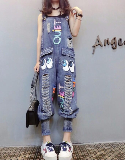 Load image into Gallery viewer, European Style Women's Summer Casual Ripped Denim Pants
