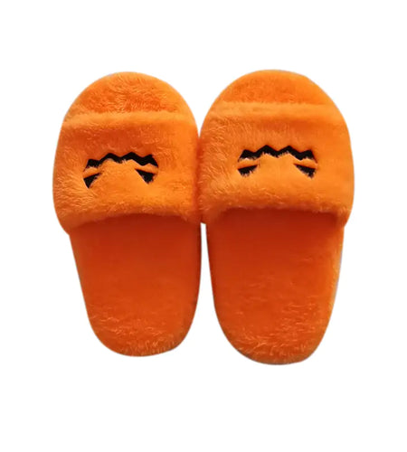 Women Plush Pumpkin Slippers