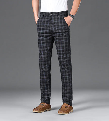 Men's Stripe Plaid Casual Pants